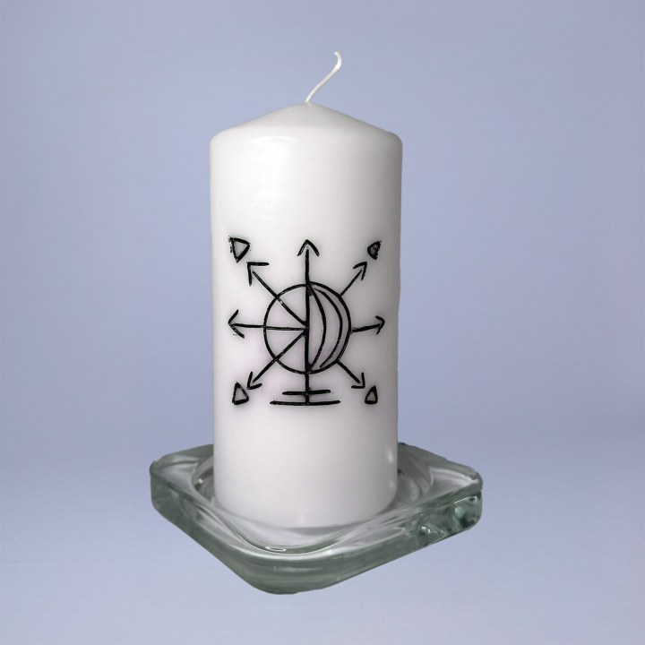 Lumânare ritualizată - Protecție